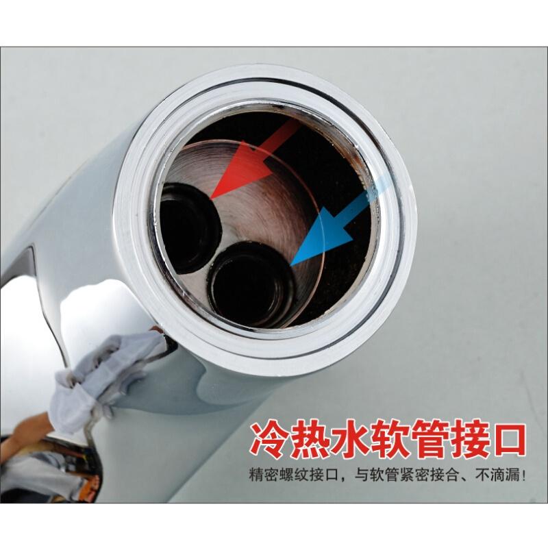 台盆水龙头龙头面盘水龙头冷水浴室柜欧式单冷洗手面盆洗手盆台盆进水管抽拉式洗脸盆仿波迷娜BOMINA高清大图