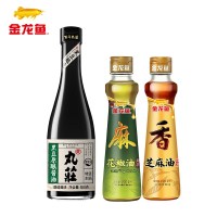 金龙鱼纯芝麻油220ml+花椒油220ml+原酿酱油550g 调料组合装 凉拌调味火锅烹饪 蘸料油碟调料油