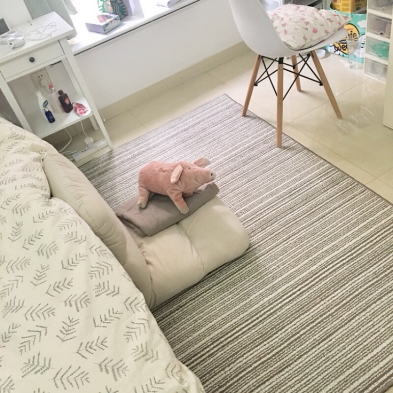 北欧简约现代/客厅茶几卧室地毯/美式日式地中海风格地毯可机洗