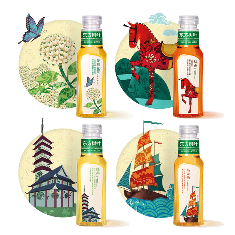 东方树叶茉莉花茶900ml*4瓶 0糖0脂0卡 无糖茶饮料苏宁宜品推荐