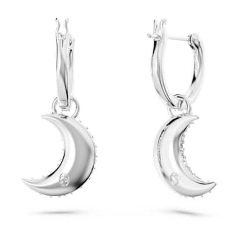 施华洛世奇(SWAROVSKI)迷你月牙水晶 hoops 耳钉女款时尚潮流镶嵌