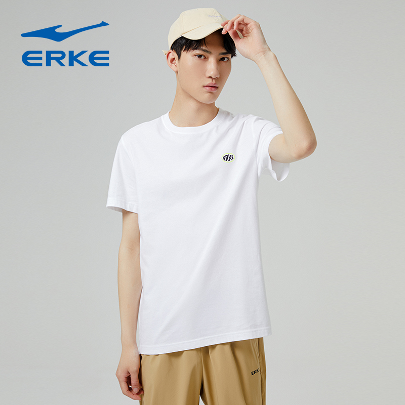 鸿星尔克短袖2022夏季新款男女运动休闲简约情侣潮流短袖t恤上衣