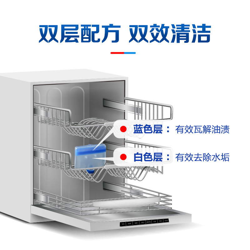 finish大型多效洗碗块3袋机体清洁剂2瓶套装西门子美的可用洗碗块