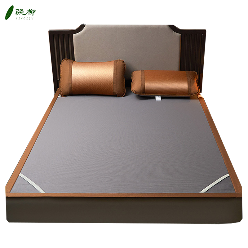 清风古典三明治藤凉席三件套 1.8*2米床/套高清大图