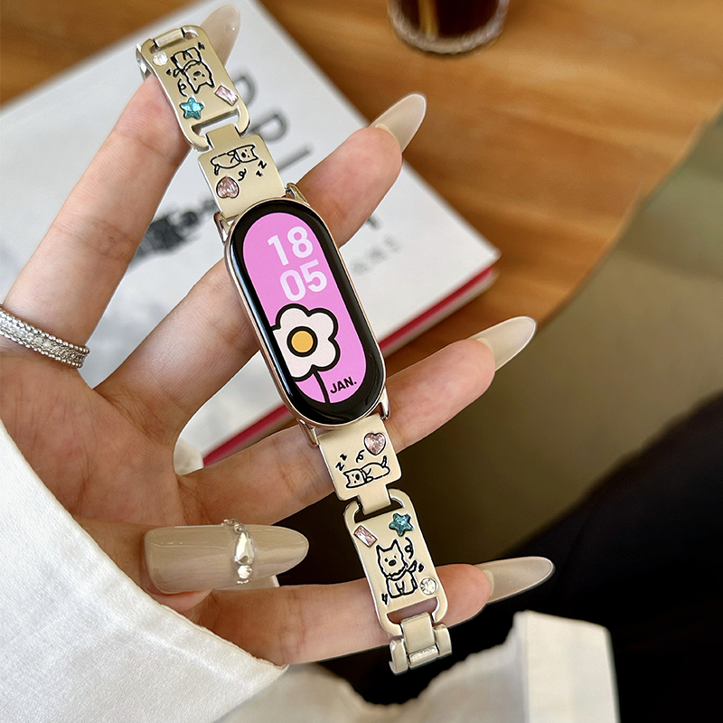 适用小米手环9手表带8腕带10表带7手腕6金属5小众4智能nfc版3139B高清大图