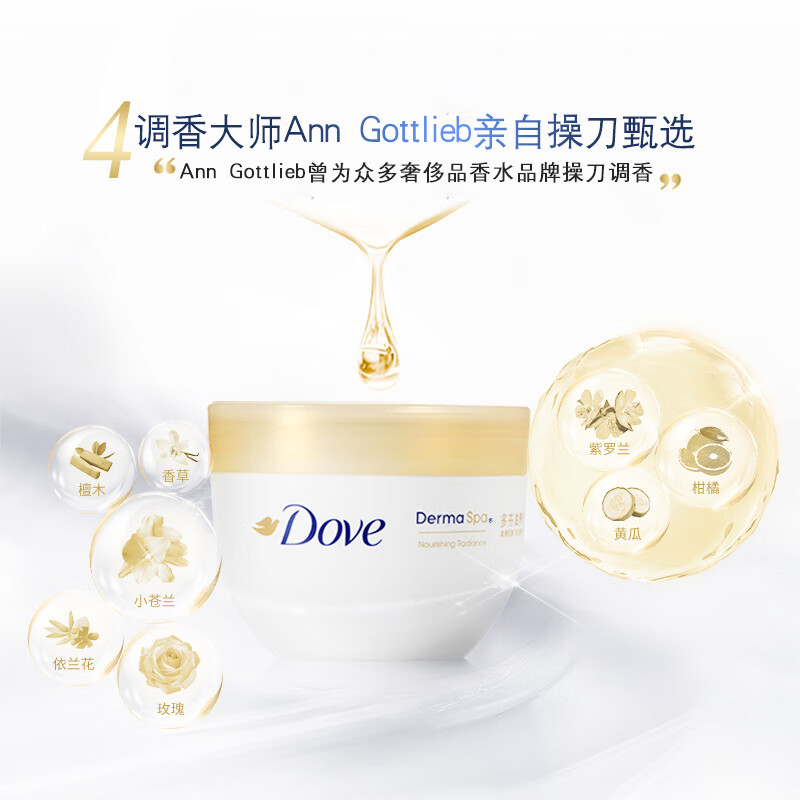 多芬 身体乳300ml 大金碗滋养保湿持久留香男士女士春夏润肤高清大图