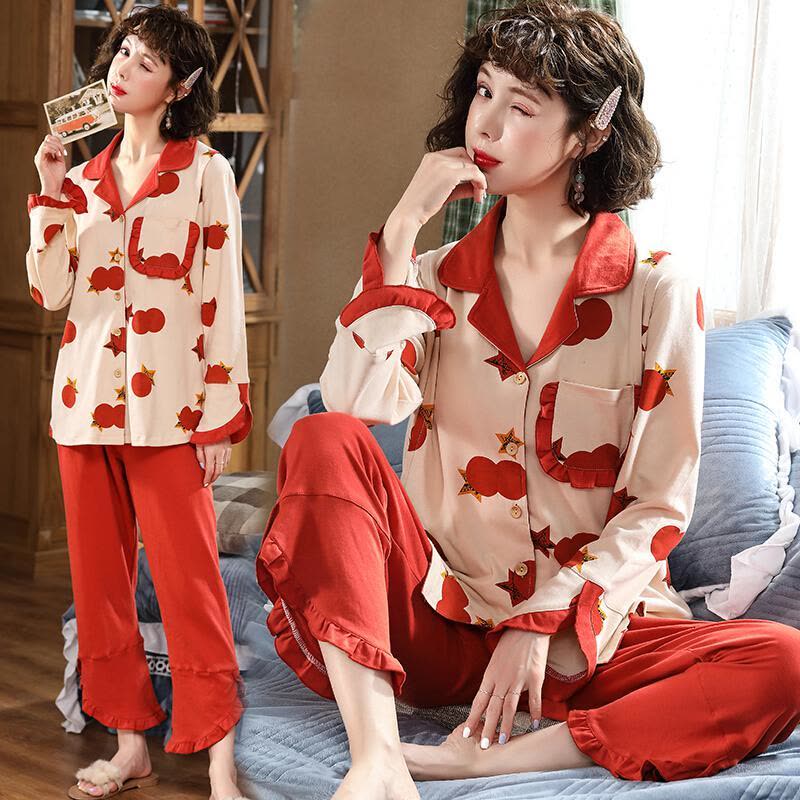 迪鲁奥(DILUAO)YXXM 孕妇装 2021夏季新款春秋薄款棉纱月子服产后喂奶哺乳衣怀孕期孕妇睡衣家居月子服 824图片