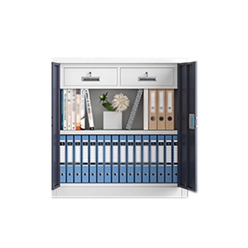 湘渭保密柜财务档案柜文件柜办公室资料储物柜保险柜矮柜白灰-电子密码锁高清大图