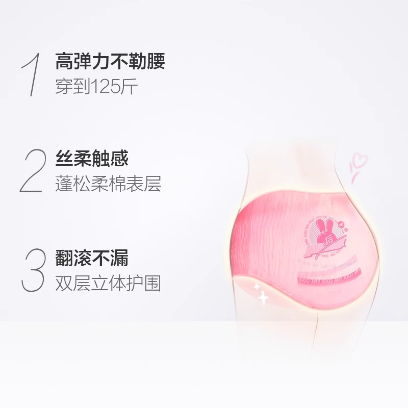 苏菲安心裤裤型夜用卫生巾夜安裤量大防漏M码中号5片*4包安睡裤姨妈巾