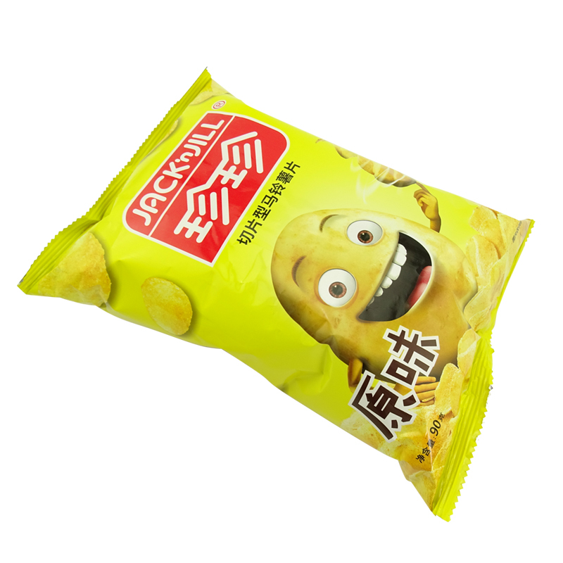 珍珍 马铃薯片原味90g单包装 儿童休闲膨化零食品小吃薄脆片