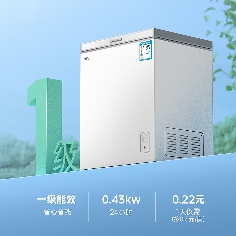 澳柯玛BC/BD-149NE家用顶开冷冻冷藏转换冰柜一级能效减霜少霜冷柜节能省电