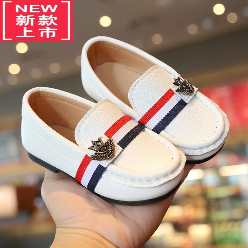 可莉允春季儿童童鞋男童豆豆鞋女童1一6岁春秋鞋子男小童软底女宝宝皮鞋运动休闲鞋图片