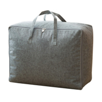 企购优品家用防潮被子收纳袋子整理袋衣服搬家打包袋神器棉被衣物行李袋 灰色 小号55*35*20cm