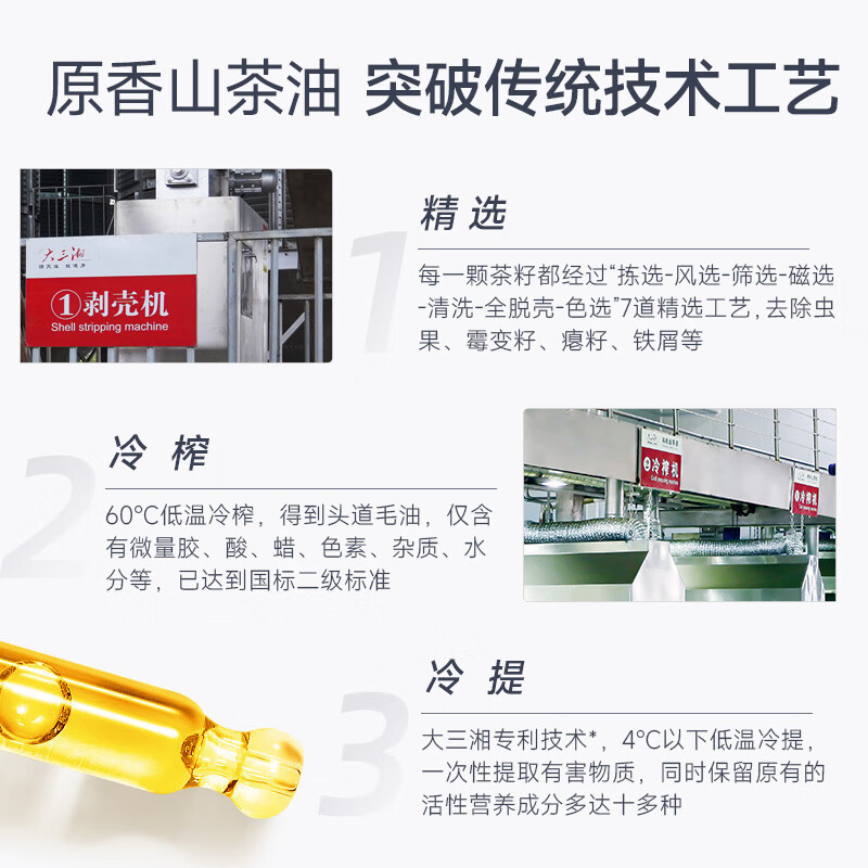 大三湘(Great Sanxiang) 浓香山茶油-礼盒装 500ml*2