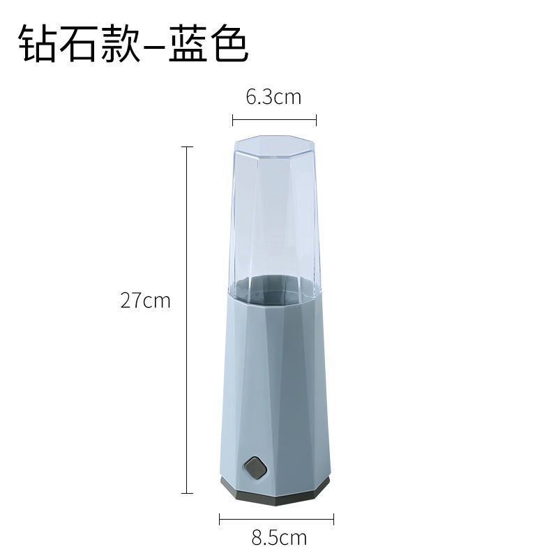 蓝色[钻石款-带盖] 日式筷子筒厨房沥水筷子笼塑料家用筷子盒带盖防尘置物架收纳餐具
