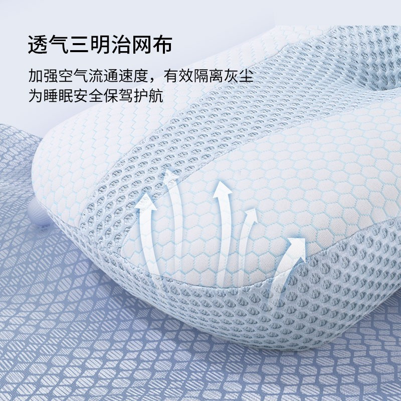 神气小鹿工学枕按摩睡眠枕家用理疗记忆棉护颈椎科学分区助眠神器