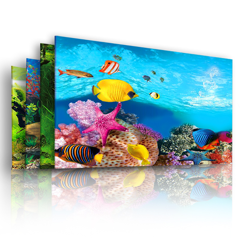 鱼缸背景纸高清壁纸3d立体背景图案水族造景鱼缸装饰贴纸背景画 30高42长（浏览详情页挑选款式） 默认尺寸