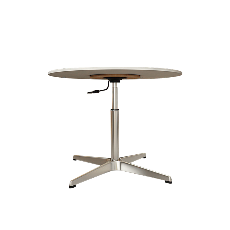 富莱斯宝 岩板可升降圆桌会客桌茶几简约边桌 600*600*750 /张高清大图