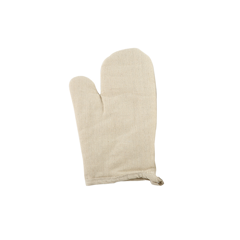 senseyo棉麻加厚防烫手套隔热耐高温微波炉厨房烤箱烘焙专用手套米黄