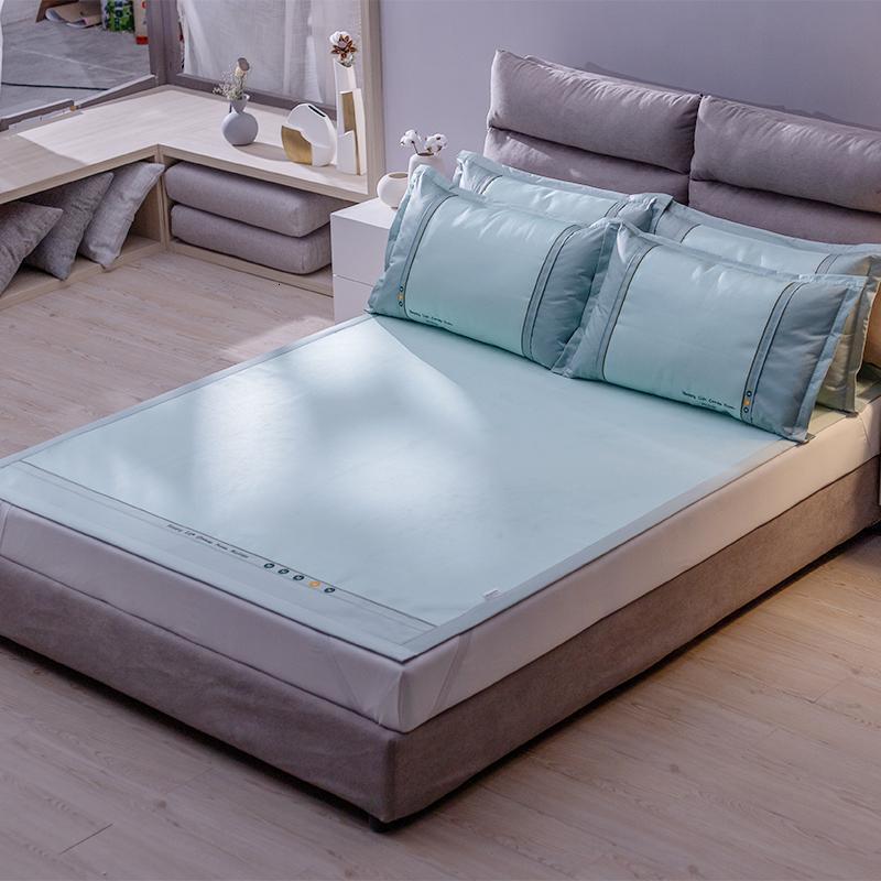 家柏饰(CORATED)凉席冰丝席可水洗可折叠夏凉席子可机洗软席1.2m1.5米床1.8 松柏绿（1个凉席+1个枕套） 1.2m（4英尺）床