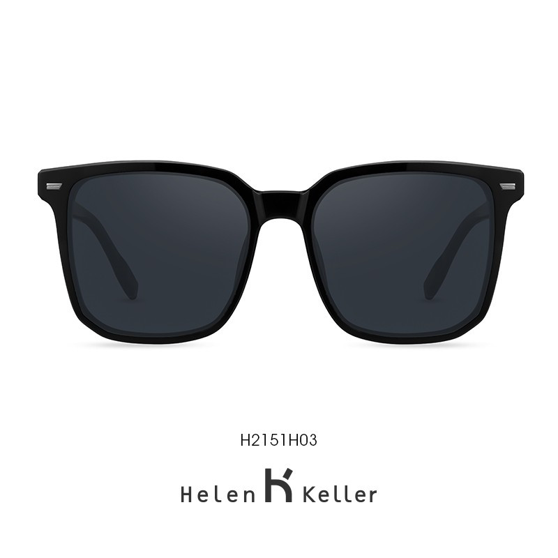 海伦凯勒(Helen Keller) 墨镜开车眼镜偏光太阳镜墨镜 H8956 H2151H03 深灰+黑框偏光