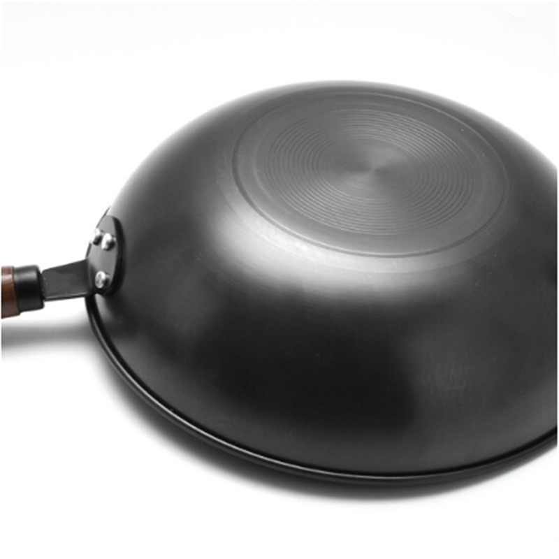 摩马仕 健康炒锅30cm 无涂层聚油爆炒精铁锅 LYG