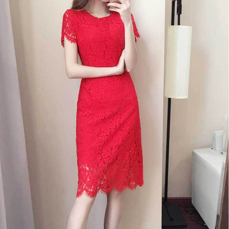 新娘结婚礼服敬酒服夏季短袖短款大码胖MM修身显瘦蕾丝裙200斤女