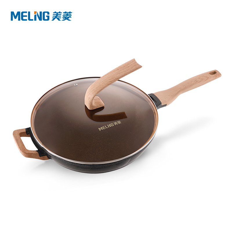 美菱创意炒锅回味系列平底锅炒菜锅不粘锅家用电磁炉燃气灶适用