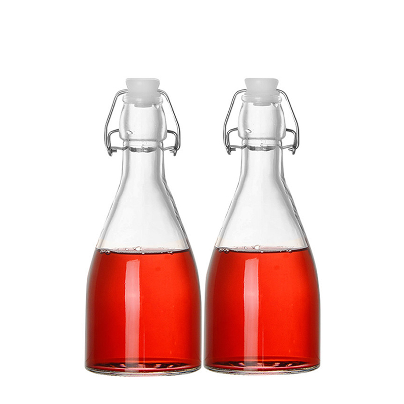 [Scybe]喜碧温顿玻璃瓶2只装酿酒瓶红酒瓶橄榄瓶泡酒带盖白酒瓶空瓶350ML高清大图