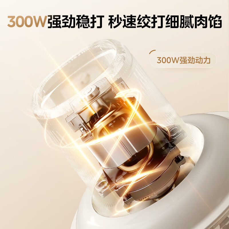 美的(Midea)绞肉机家用绞馅机碎肉机电动多功能一体料理搅拌机绞肉机 MJ-JC001高清大图