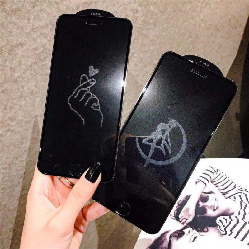 11美少女息影钢化膜iphonex678p通用全屏11pro潮影隐形膜