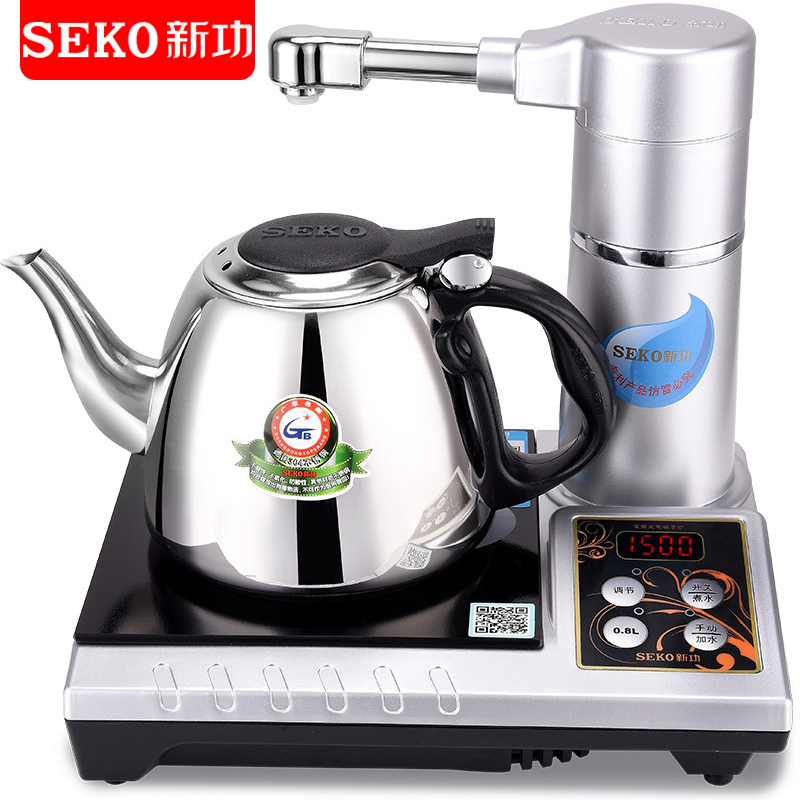 新功(SEKO)电磁炉VP15 茶具茶炉烧水壶套装自动上水泡茶功夫茶具套装VP15 按键式 微晶面板 7档火力