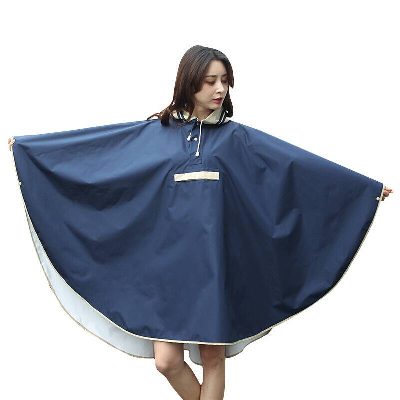 中学生雨衣女可爱韩国时尚便携防水带书包自行车衣服式大人雨衣女