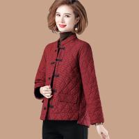 迪鲁奥（DILUAO)羽绒服2021新款冬装洋气小中老年人女中年妈妈秋冬外套_618 XL 红色