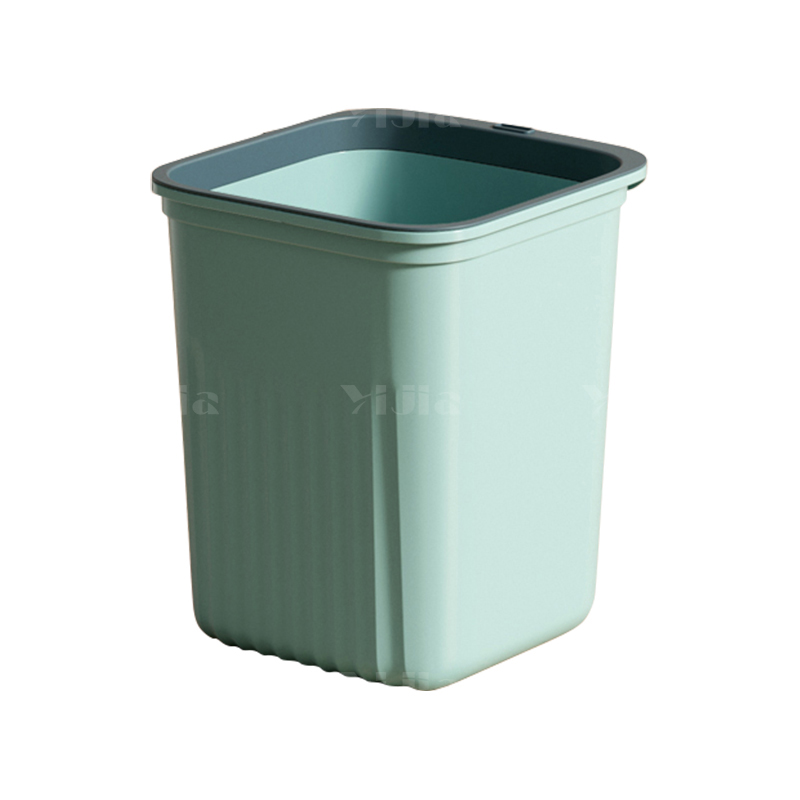 翌嘉YJ4122026 垃圾桶家用大容量客厅厕所卧室厨房宿舍办公室压圈纸篓 方形16L蓝色