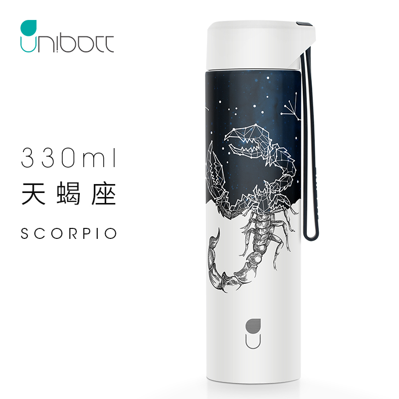 优道保温杯男女士礼盒装十二星座杯子创意时尚夜光情侣款便携水杯 星座 350ml