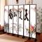BONJEAN中式屏风房间隔断墙客厅简易折屏卧室遮挡折叠移动屏障帘平风家用