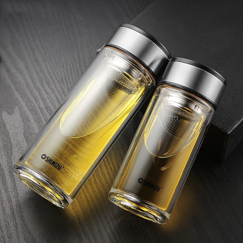 清水shimizu双层玻璃杯sm8451260ml