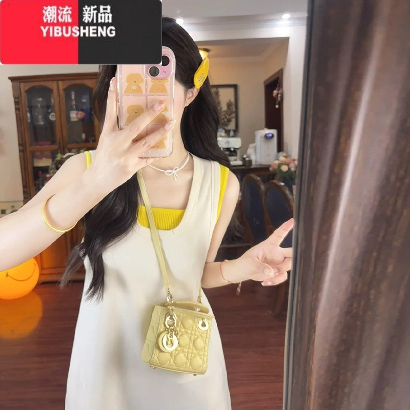 YIBUSHENG法式无袖背心连衣裙子女装2024新款季套装小个子穿搭慵懒风长裙