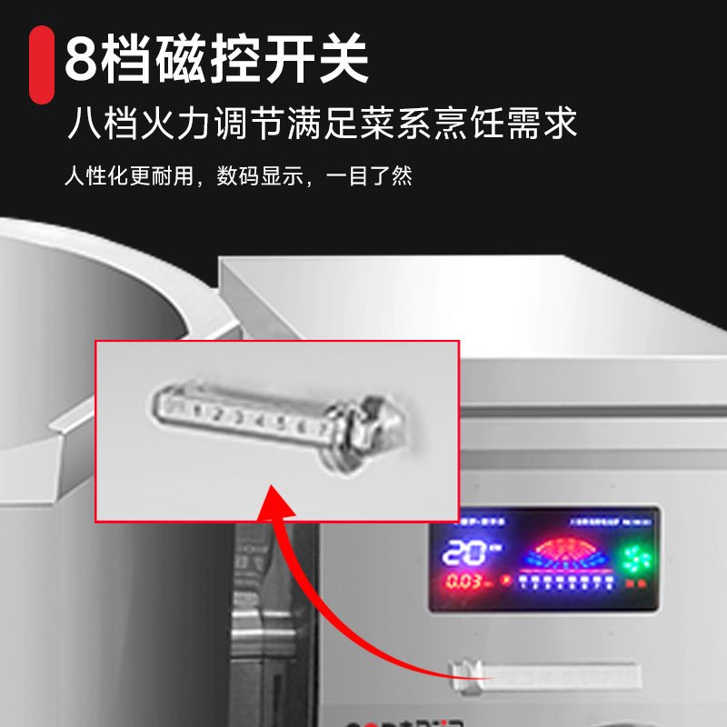 SOR松润商用电磁可倾斜汤炉 学校工厂医院小吃夜宵店用GCT-N3103A(380V/20KW)