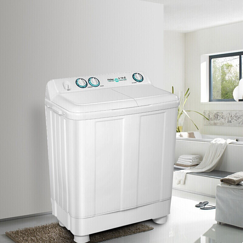 海尔(Haier)洗衣机双杠双桶9公斤半自动洗衣机 喷淋漂洗 洁净不残留 洗9公斤 脱5公斤