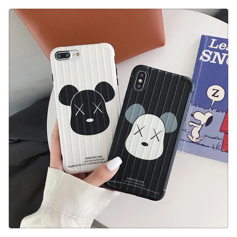 白底熊头 iPhoneX/xs 行李箱XSMax潮牌暴力熊8plus苹果11手机壳iPhone12Pro绳7软xr女款