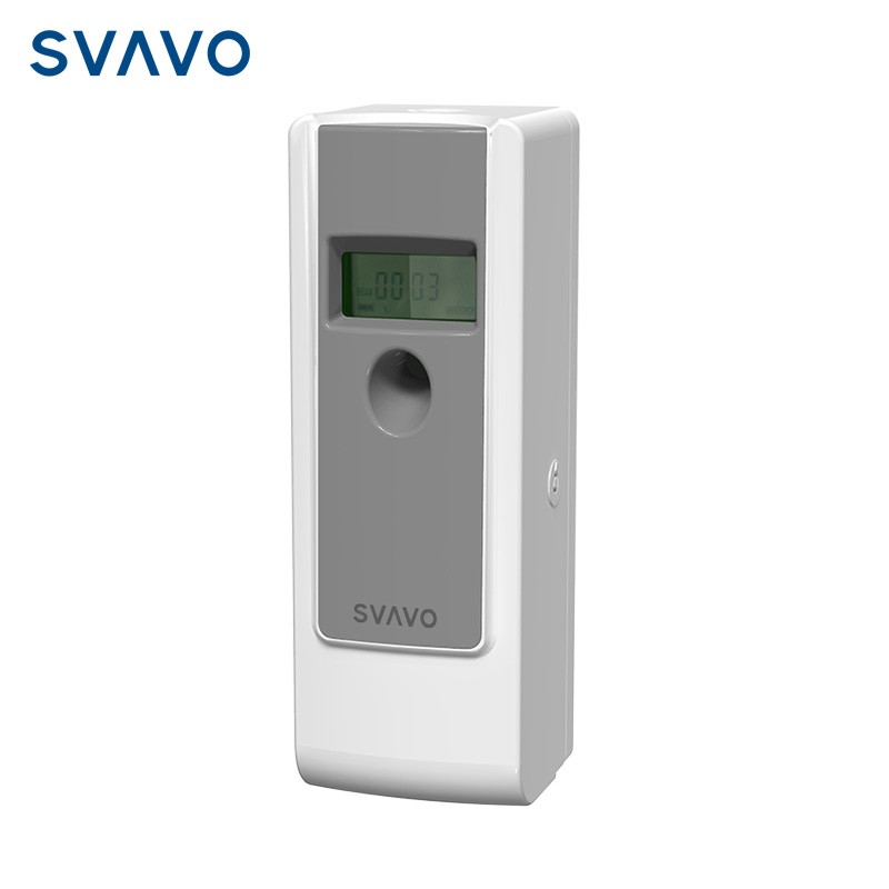 瑞沃(SVAVO)自动喷香机卫生间空气清新剂飘香机酒店厕所自动定时除臭加香机 白+灰 显示屏款 官方标配 单机器单位:个高清大图