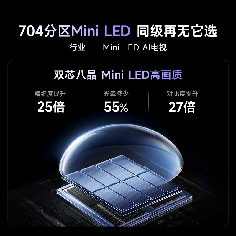 Vidda X 2025款 75英寸海信电视一级能效 2000nits 704分区Mini LED巨幕大屏75V3N-X