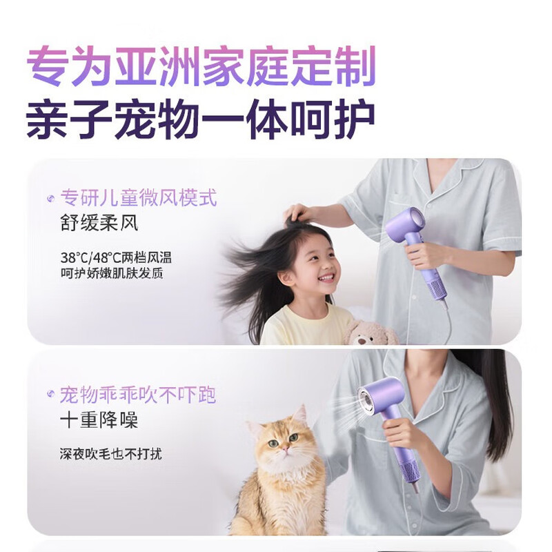 小熊吹风机家用离子轻音速干大功率等离子大风力电吹风筒礼物 DCF-D16L2-P02高清大图