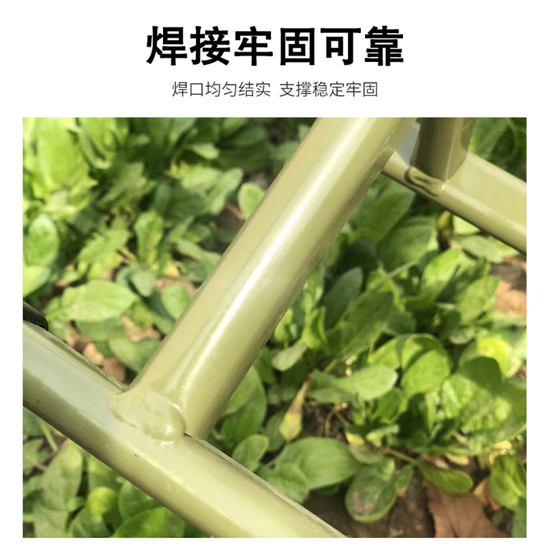 瞭烽 折叠凳马扎家用户外便携椅钓鱼露营休闲板凳排队神器扁管特大号马扎 LF-077S003高清大图