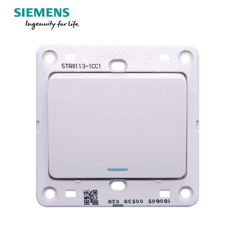 西门子(SIEMENS)开关插座 远景雅白系列一开单控带荧光5TA01131CC1