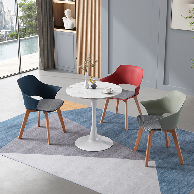 中豫鑫泽ZYXZ-VC4120107 圆桌小户型家用桌简约接待洽谈桌 大理石台面高清大图