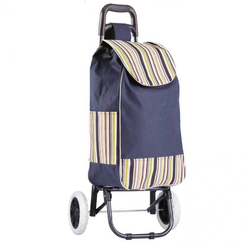 老人买菜爬楼梯折叠拉拉车手拉车小推拉杆车米魁便携轻便家用 平手柄