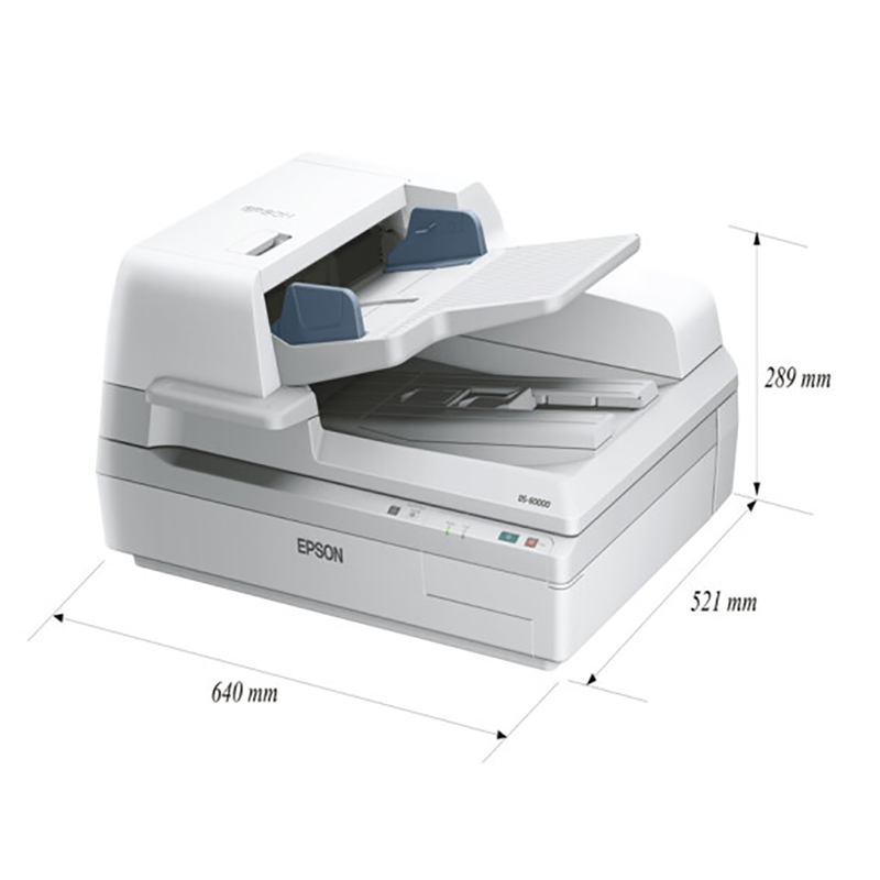爱普生(Epson) DS-60000 A3幅面平板式+ADF馈纸式高速彩色文档扫描仪 双平台扫描仪(白色)高清大图